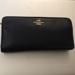 Authentic navy blue Coach Wallet